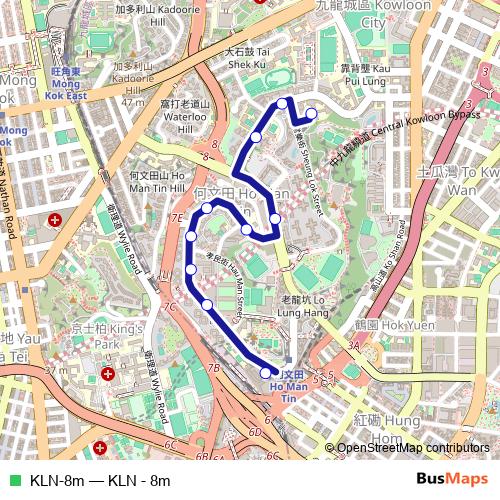 KLN-8m bus Line Map