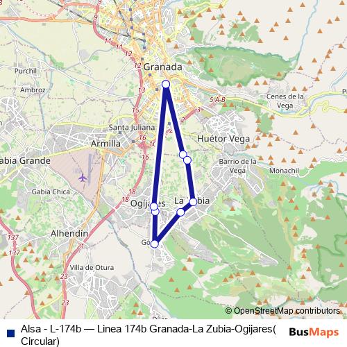Alsa - L-174b bus Line Map