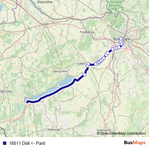 18511 Déli <- Parti rail Line Map