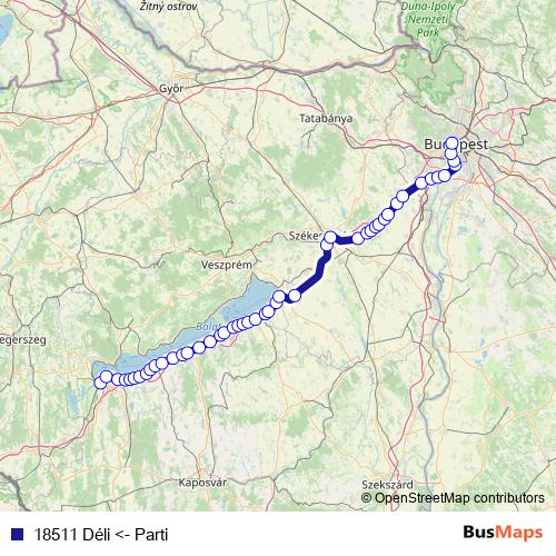 18511 Déli <- Parti rail Line Map