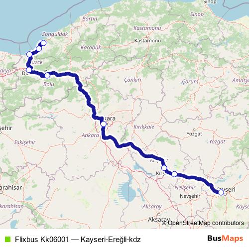 Flixbus Kk06001 bus Line Map