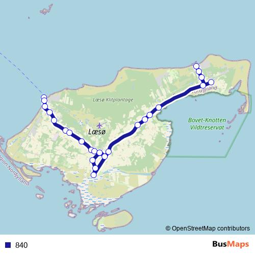 840 bus Line Map