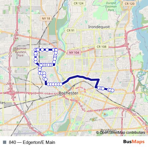 840 bus Line Map