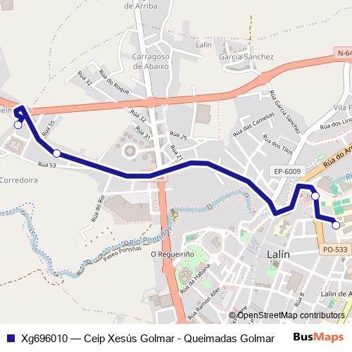 Xg696010 bus Line Map