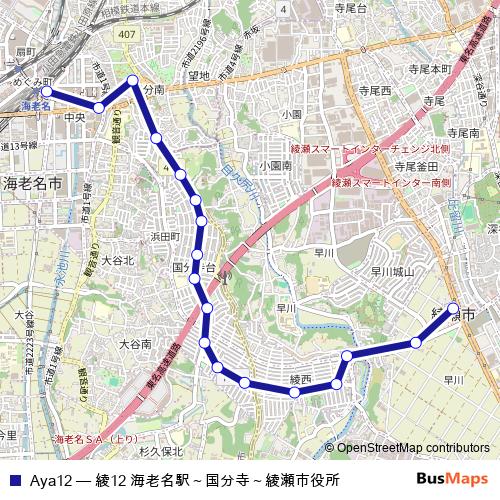 Aya12 bus Line Map