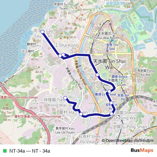 NT-34a bus Line Map