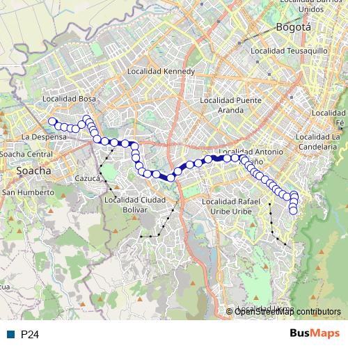 P24 bus Line Map