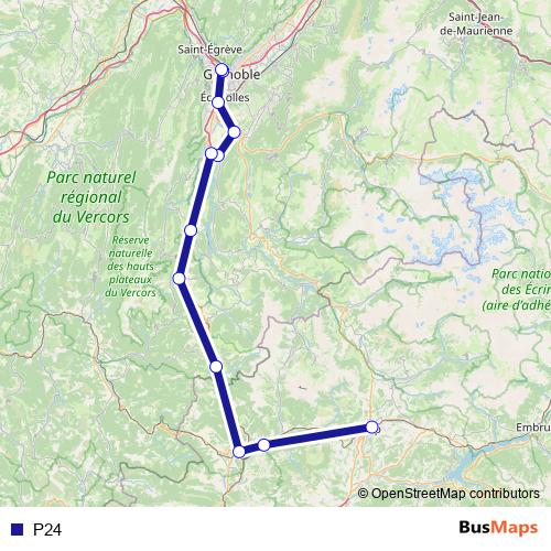 P24 bus Line Map