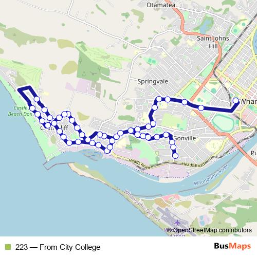 223 bus Line Map