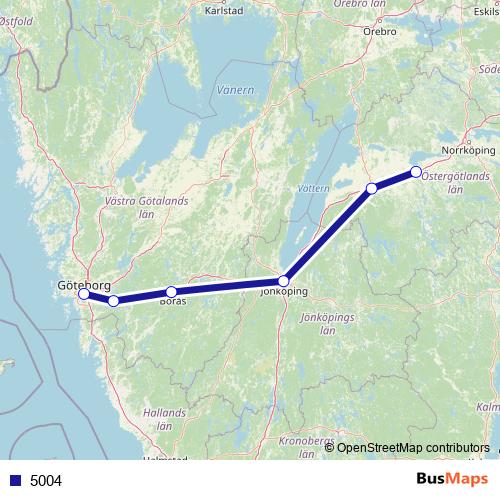 5004 bus Line Map