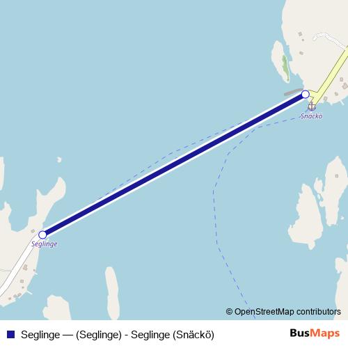 Seglinge ferry Line Map