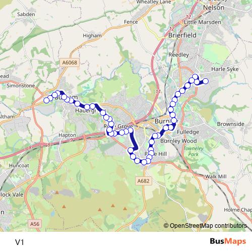 V1 bus Line Map