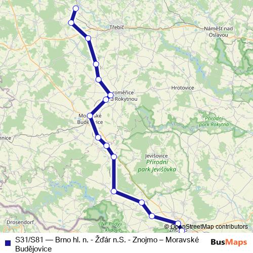 S31/S81 rail Line Map