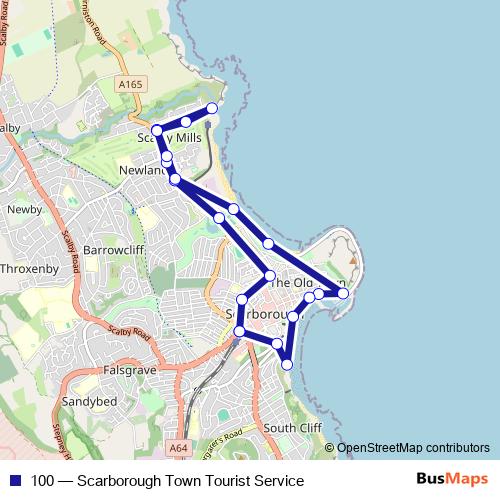 100 bus Line Map