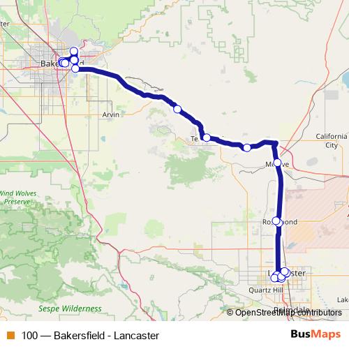 100 bus Line Map