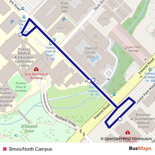 Bmes/North Campus bus Line Map