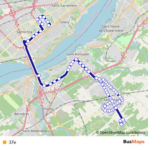37e bus Line Map