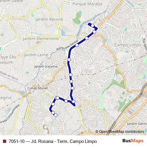 7051-10 bus Line Map
