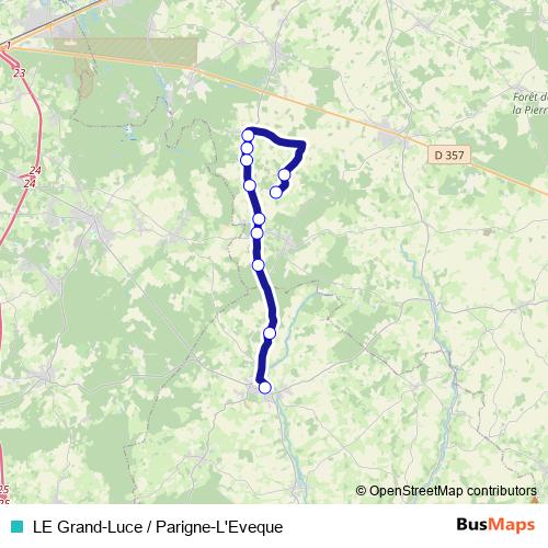 LE Grand-Luce / Parigne-L'Eveque bus Line Map
