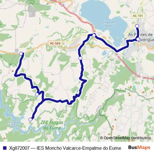 Xg872007 bus Line Map