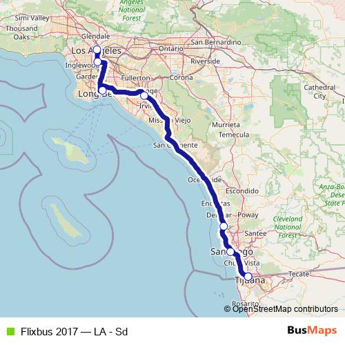 Flixbus 2017 bus Line Map