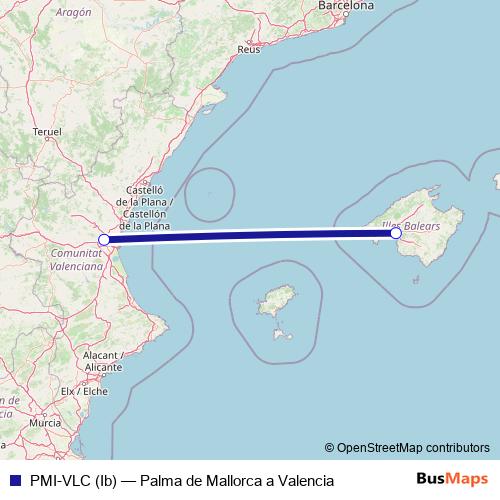 PMI-VLC (Ib) air Line Map
