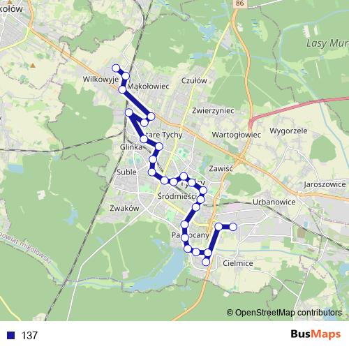 137 bus Line Map