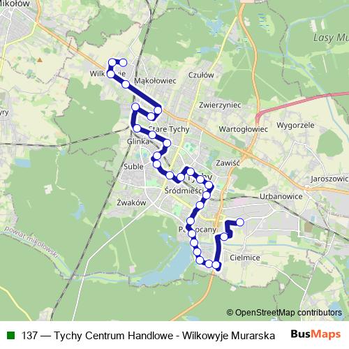 137 bus Line Map