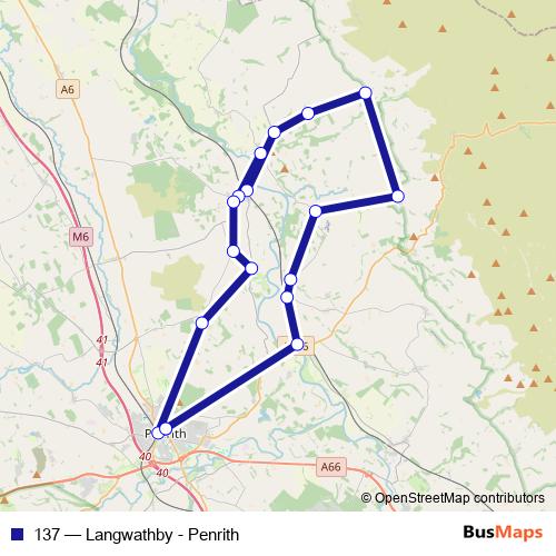 137 bus Line Map