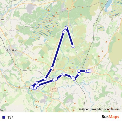 137 bus Line Map