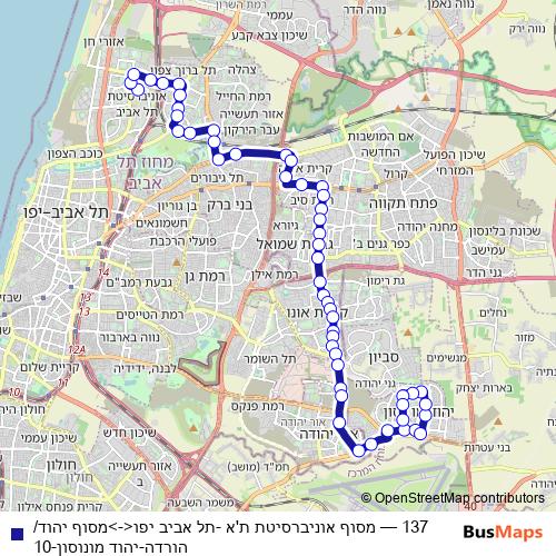137 bus Line Map