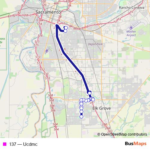 137 bus Line Map