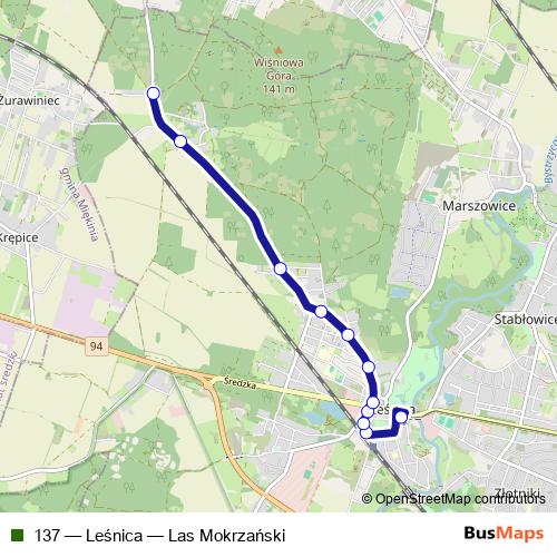 137 bus Line Map