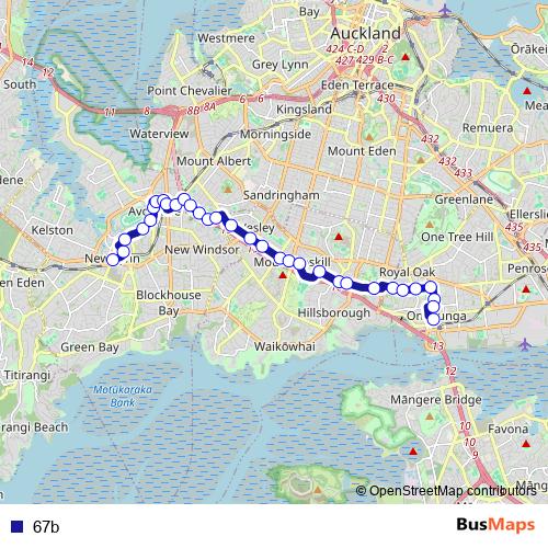 67b bus Line Map