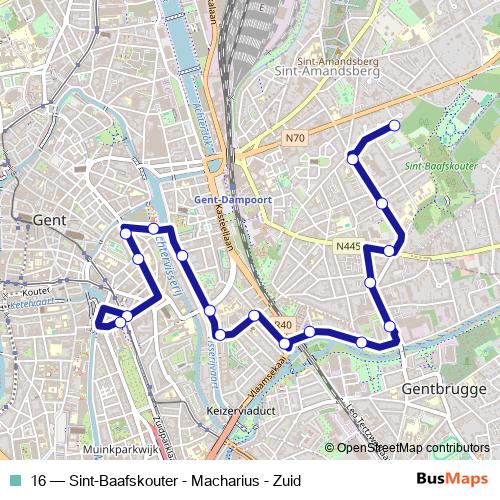 16 bus Line Map