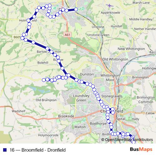 16 bus Line Map