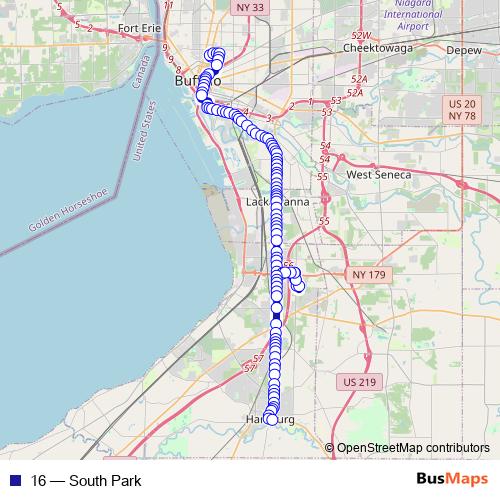 16 bus Line Map