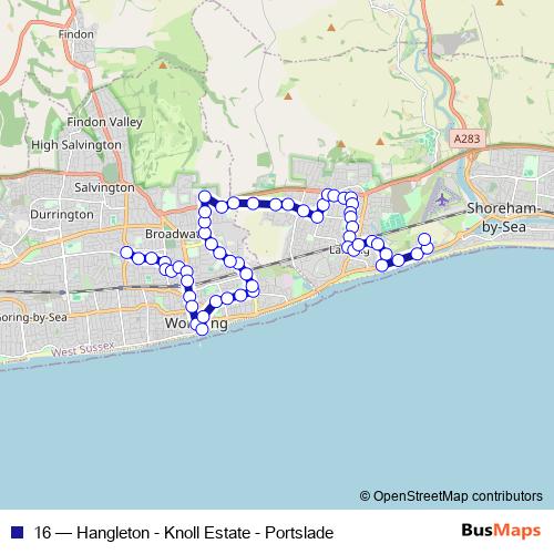 16 bus Line Map