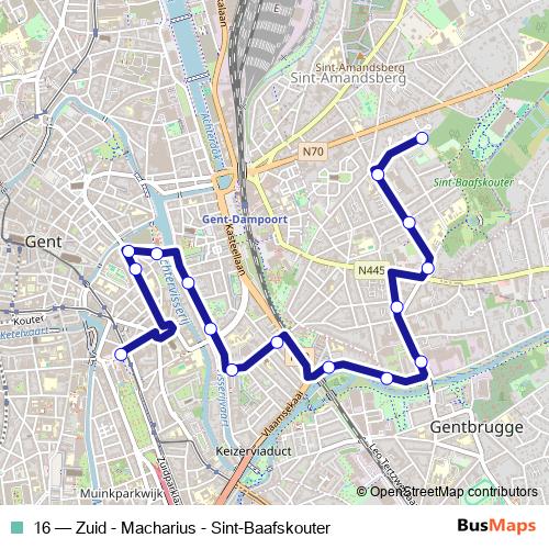 16 bus Line Map