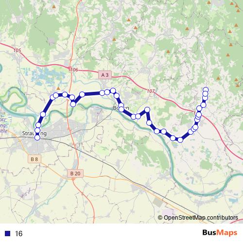 16 bus Line Map