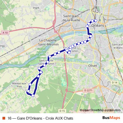 16 bus Line Map