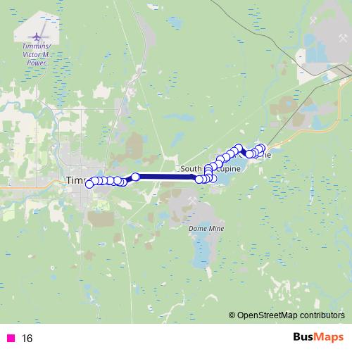 16 bus Line Map