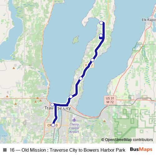 16 bus Line Map