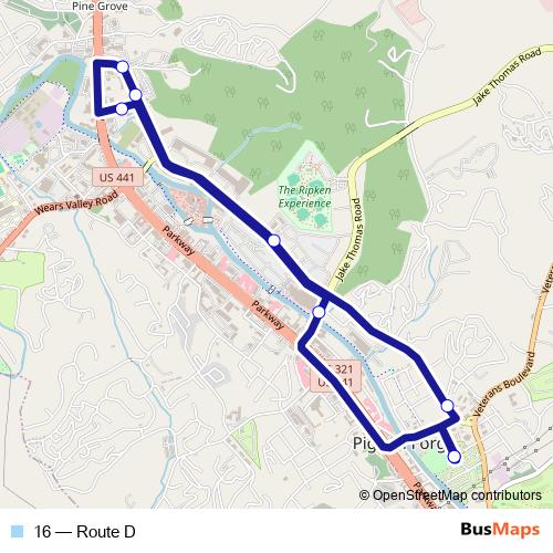 16 bus Line Map