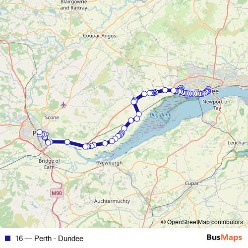 16 bus Line Map