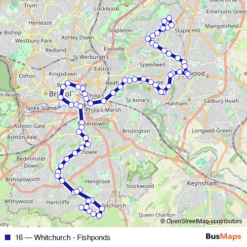 16 bus Line Map