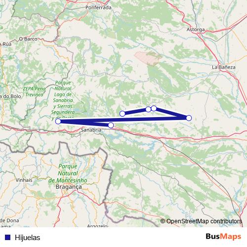 Hijuelas bus Line Map