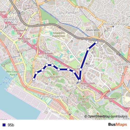 95b bus Line Map