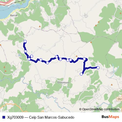 Xg703009 bus Line Map