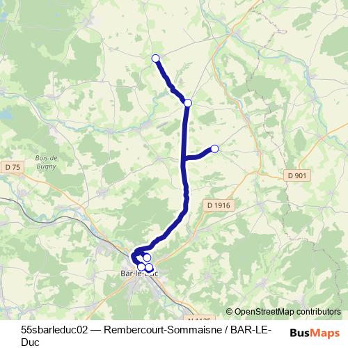 55sbarleduc02 bus Line Map